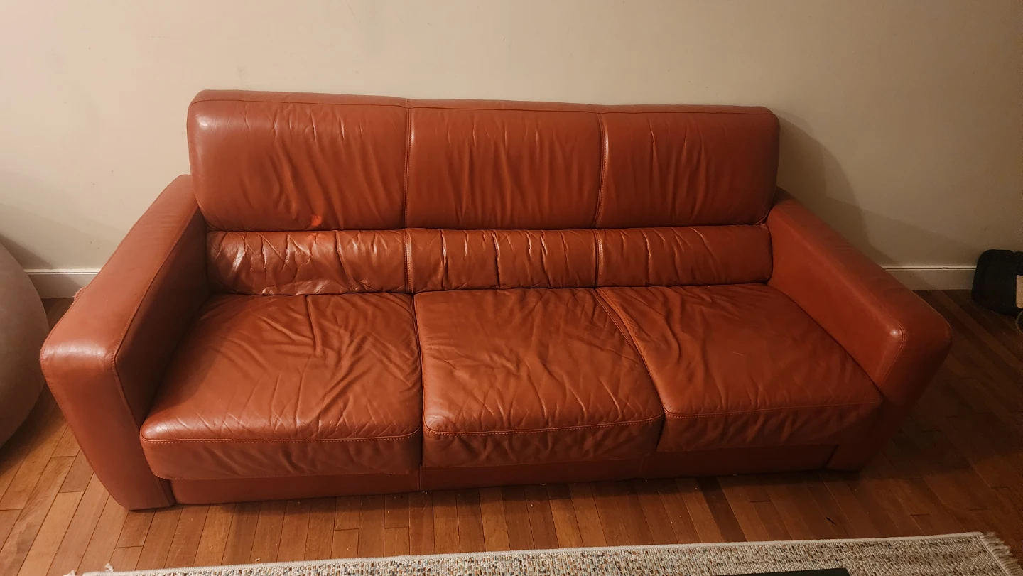 Brown Leather Sofa