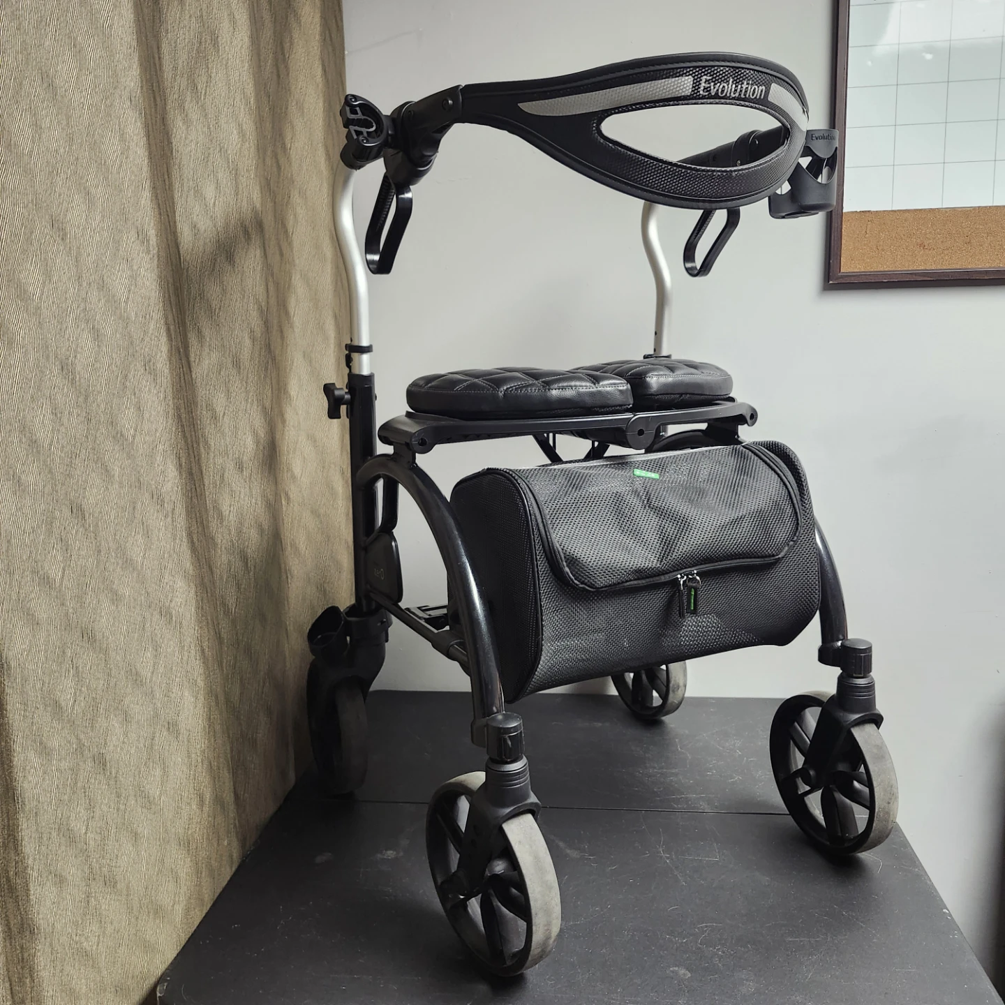 Evolution Rollator Walker with Seat and Storage Bag