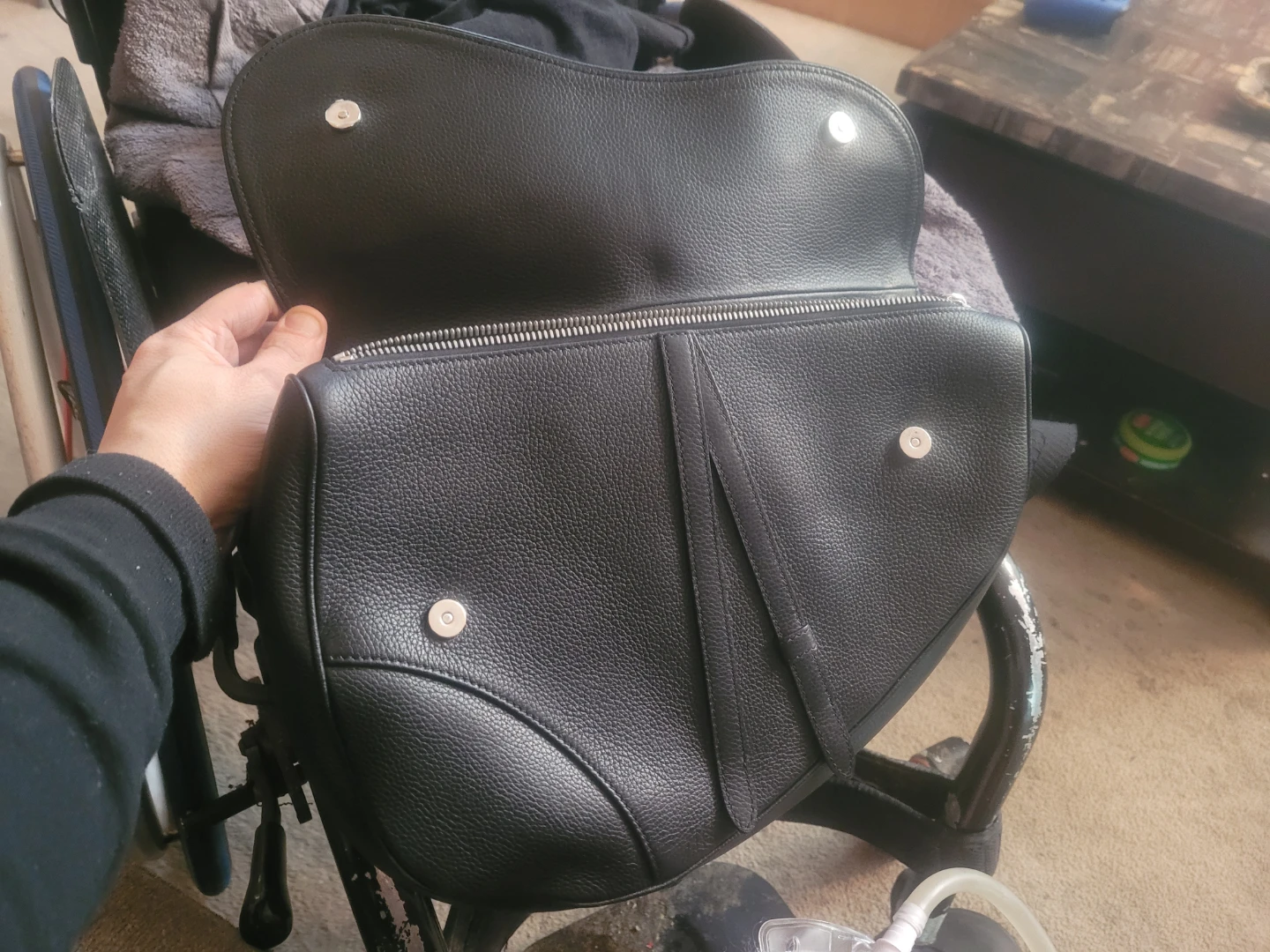 Dior Saddle Bag - Black Leather
