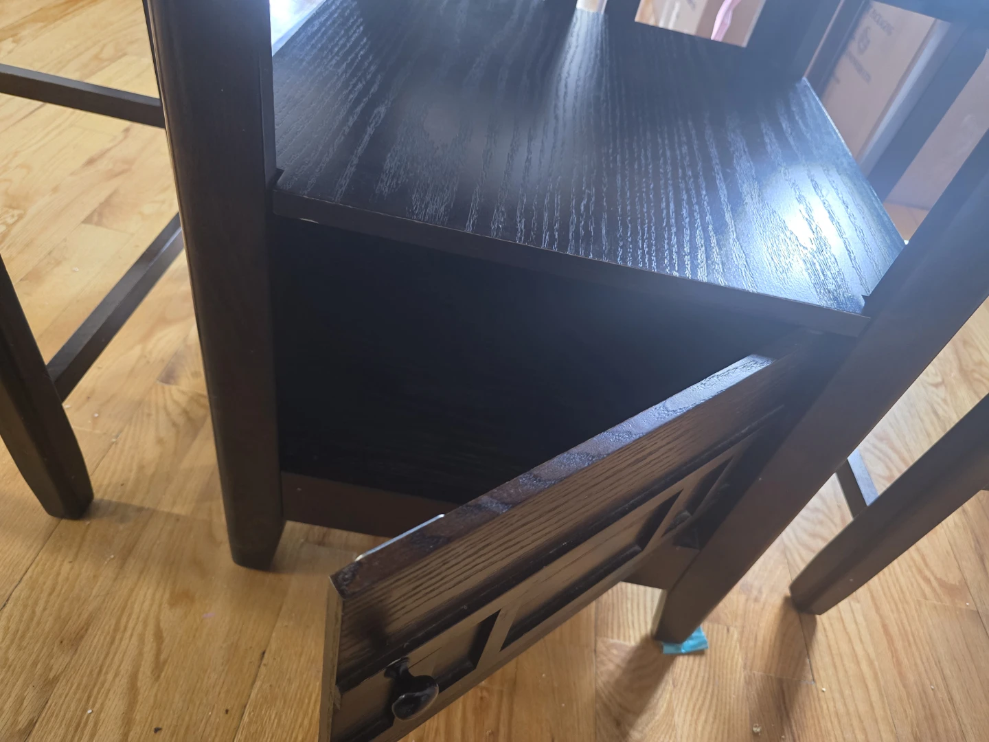 Dark Wood Dining Table Set with 6 Chairs - photo 4