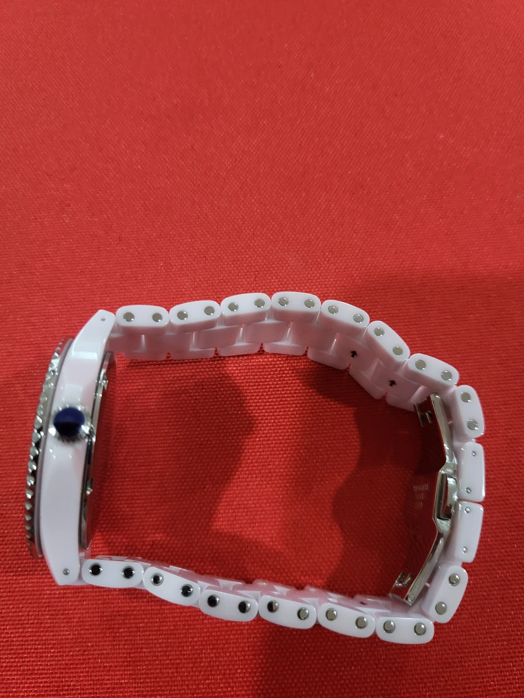 Isaac Mizrahi Live! Pink Ceramic Watch with Crystal Bezel - photo 3