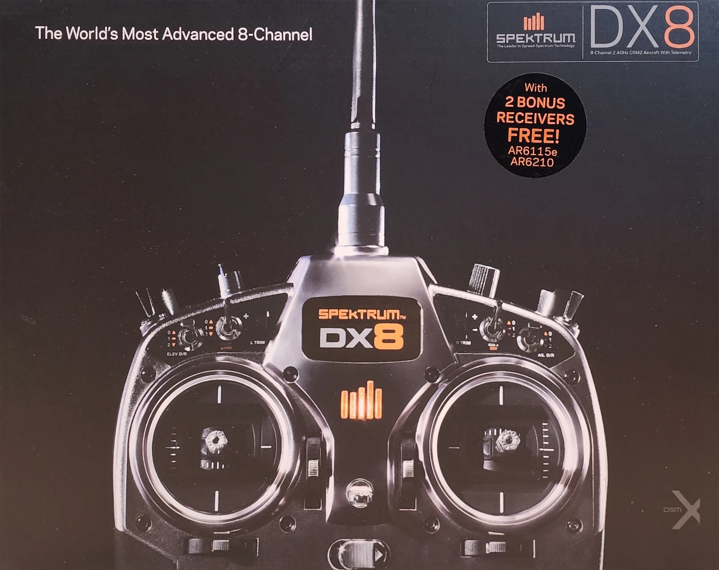 Spektrum DX8 8-Channel Transmitter with 2 Bonus Receivers