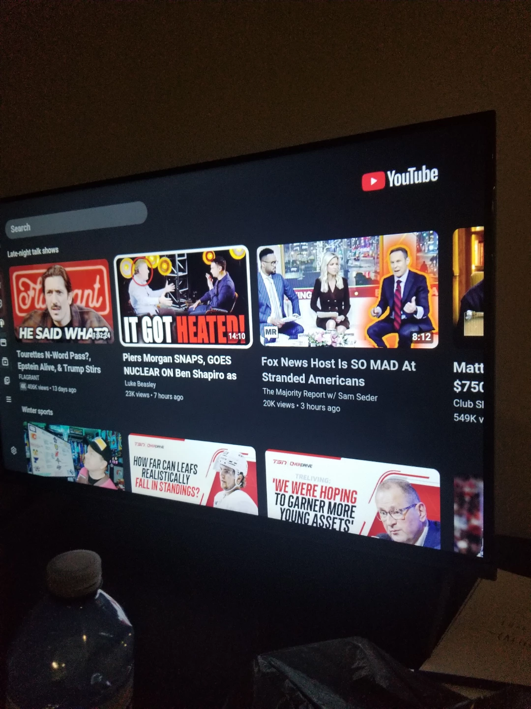 YouTube - Late-night talk shows and sports content