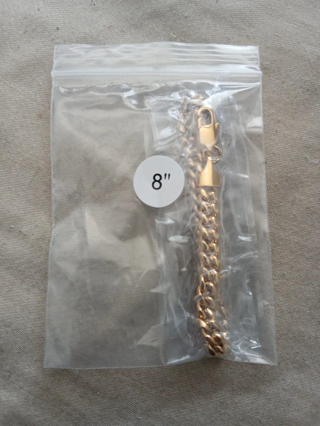 14K Gold Plated 304L Stainless Steel Cuban Chain Link Bracelet - photo 2