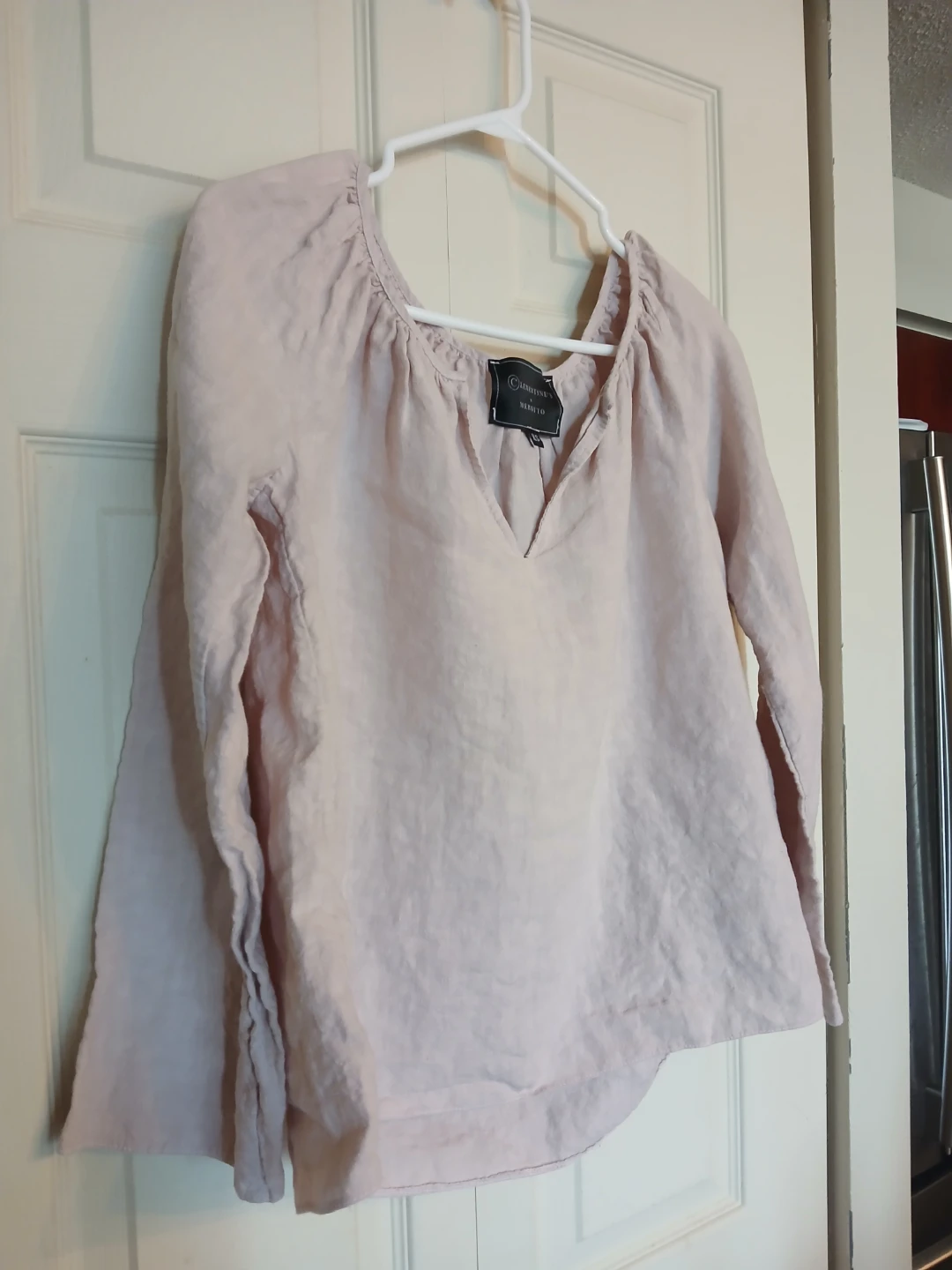 CLEMENTINE'S X MEROTTO light linen long sleeve blouse - photo 4