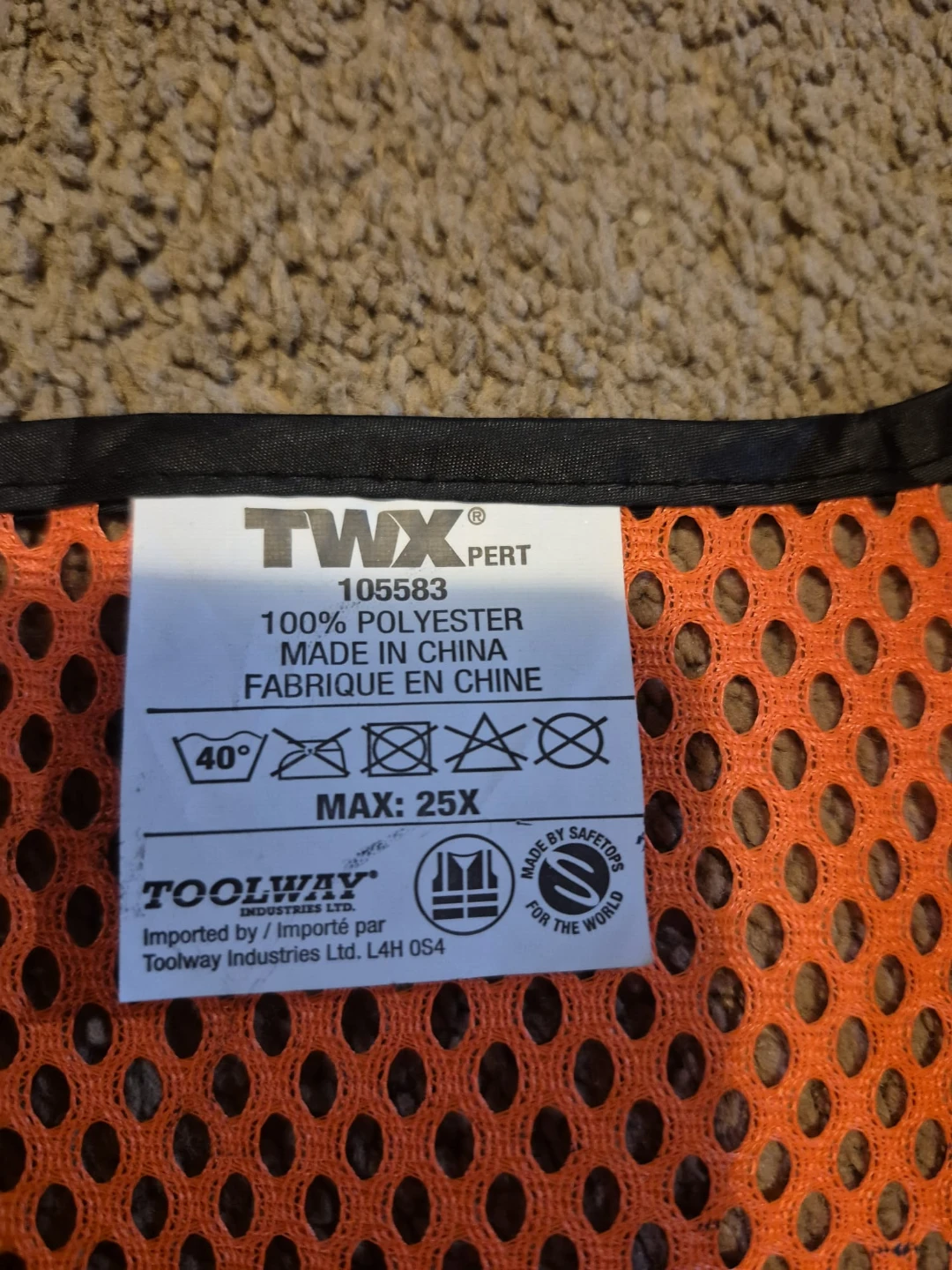 TWXPERT Orange Mesh Safety Vest with Reflective Strips - photo 3