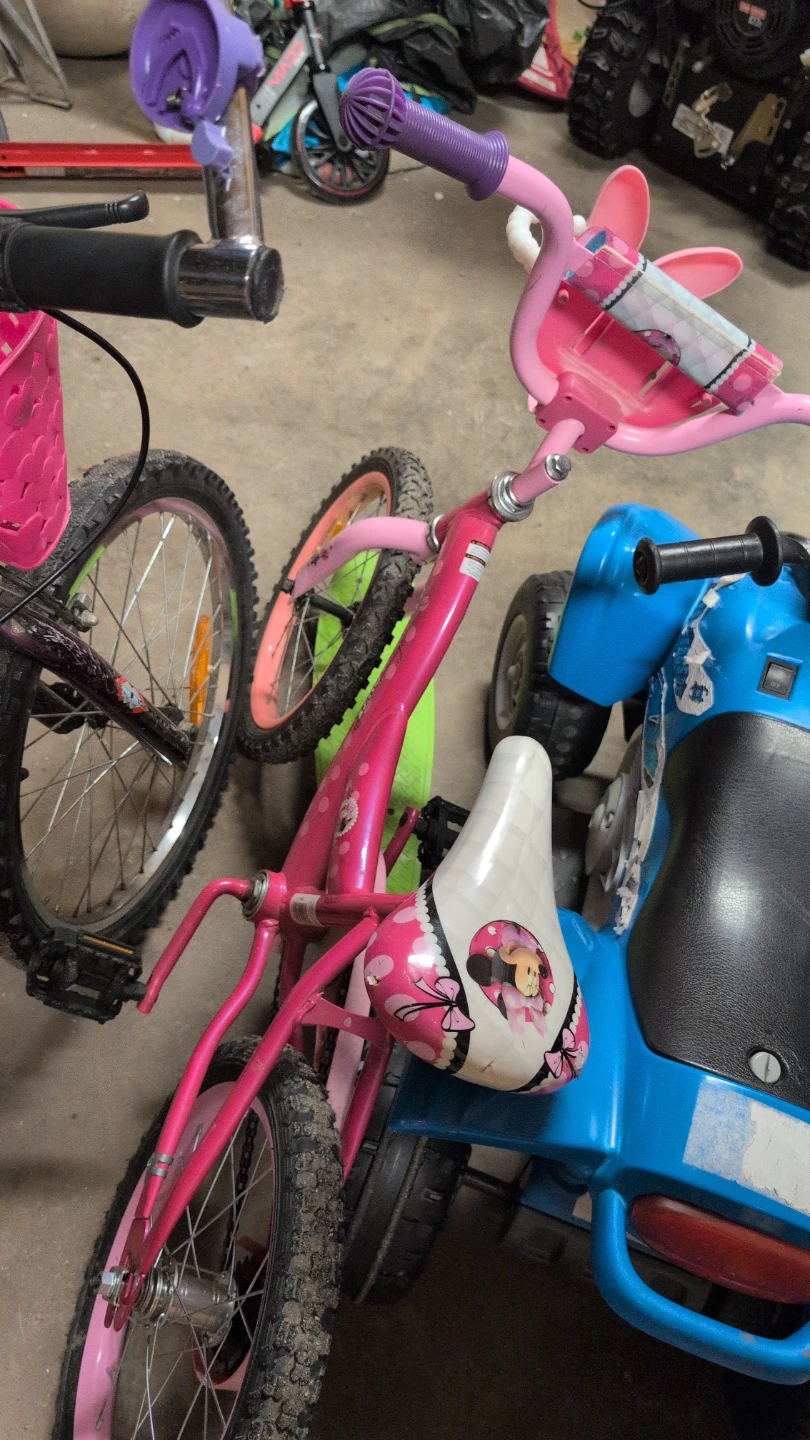 Kids Pink Bicycle with Minnie Mouse Seat