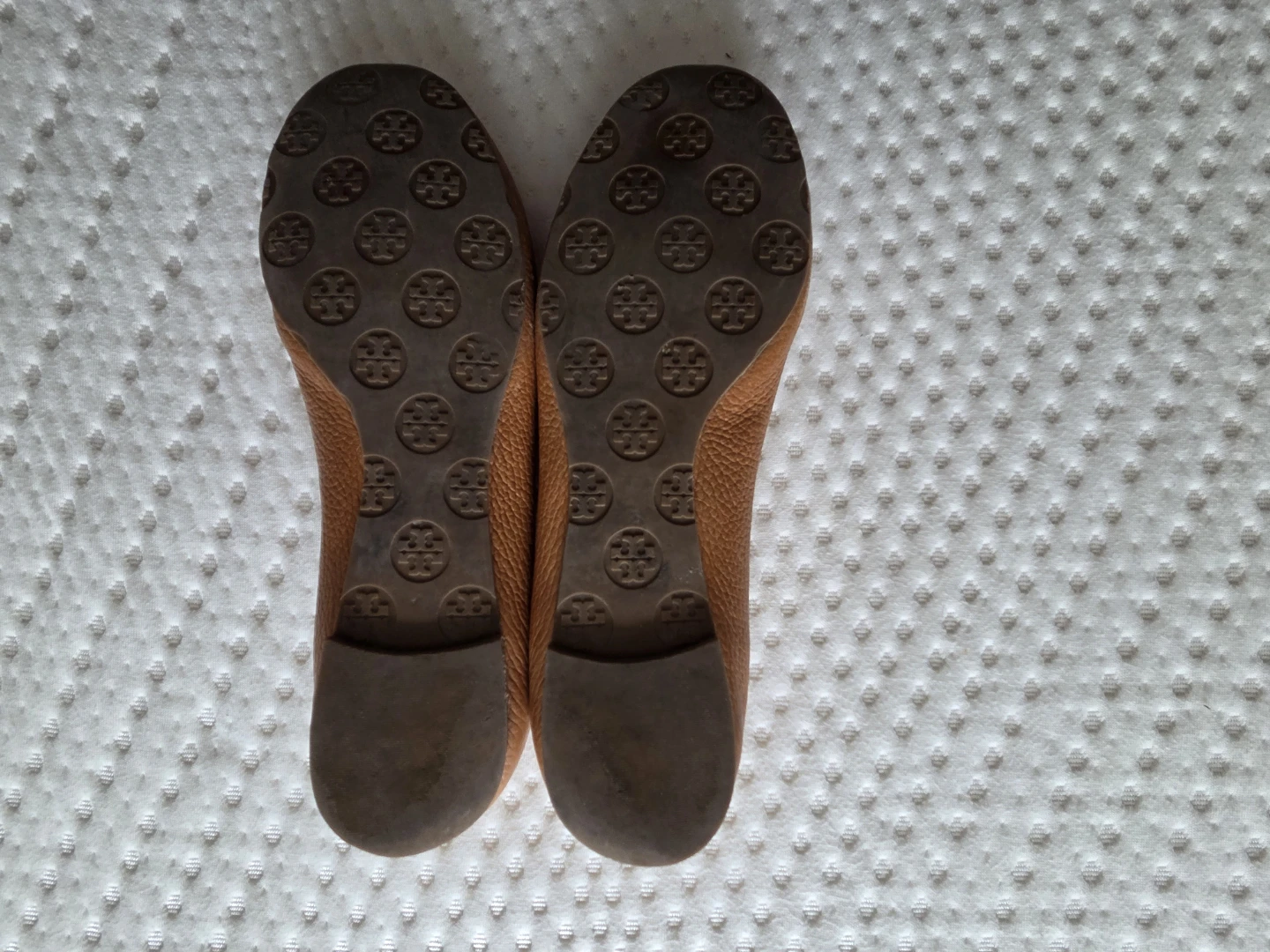 Tory Burch Brown Leather Ballet Flats