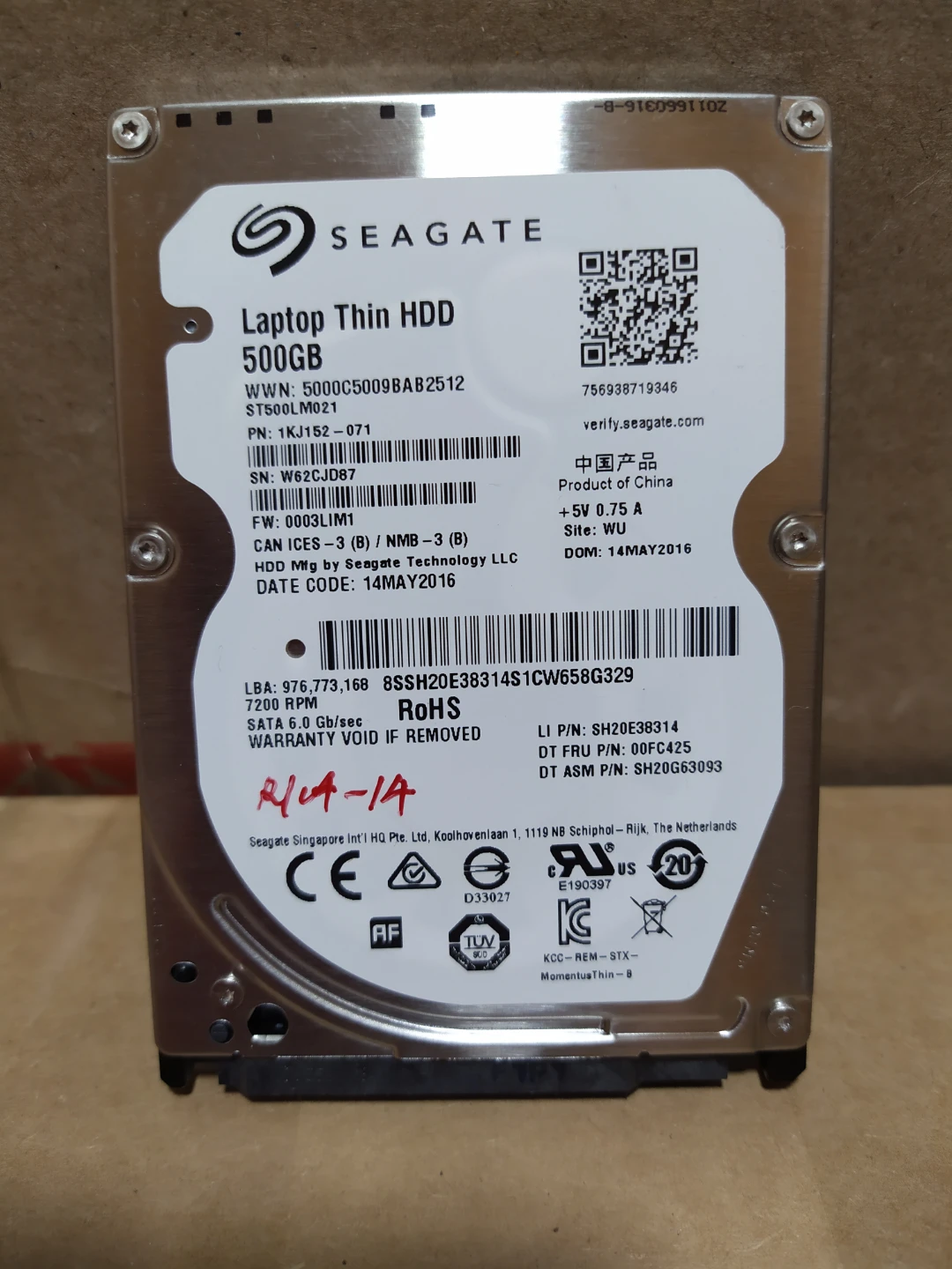 Seagate Laptop Thin HDD 500GB Internal Hard Drive