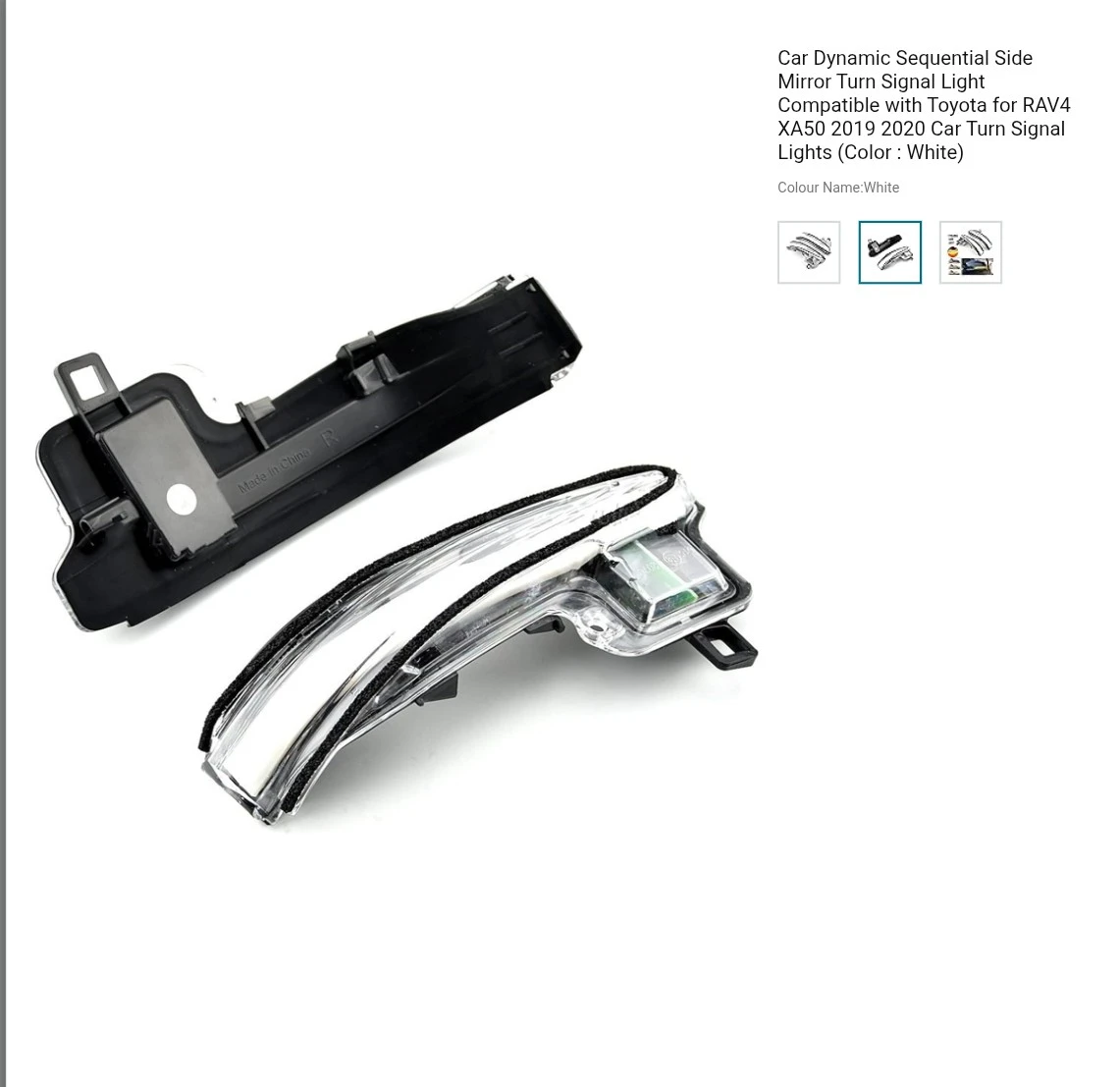 Dynamic Sequential Side Mirror Turn Signal Lights Toyota RAV4 - photo 3