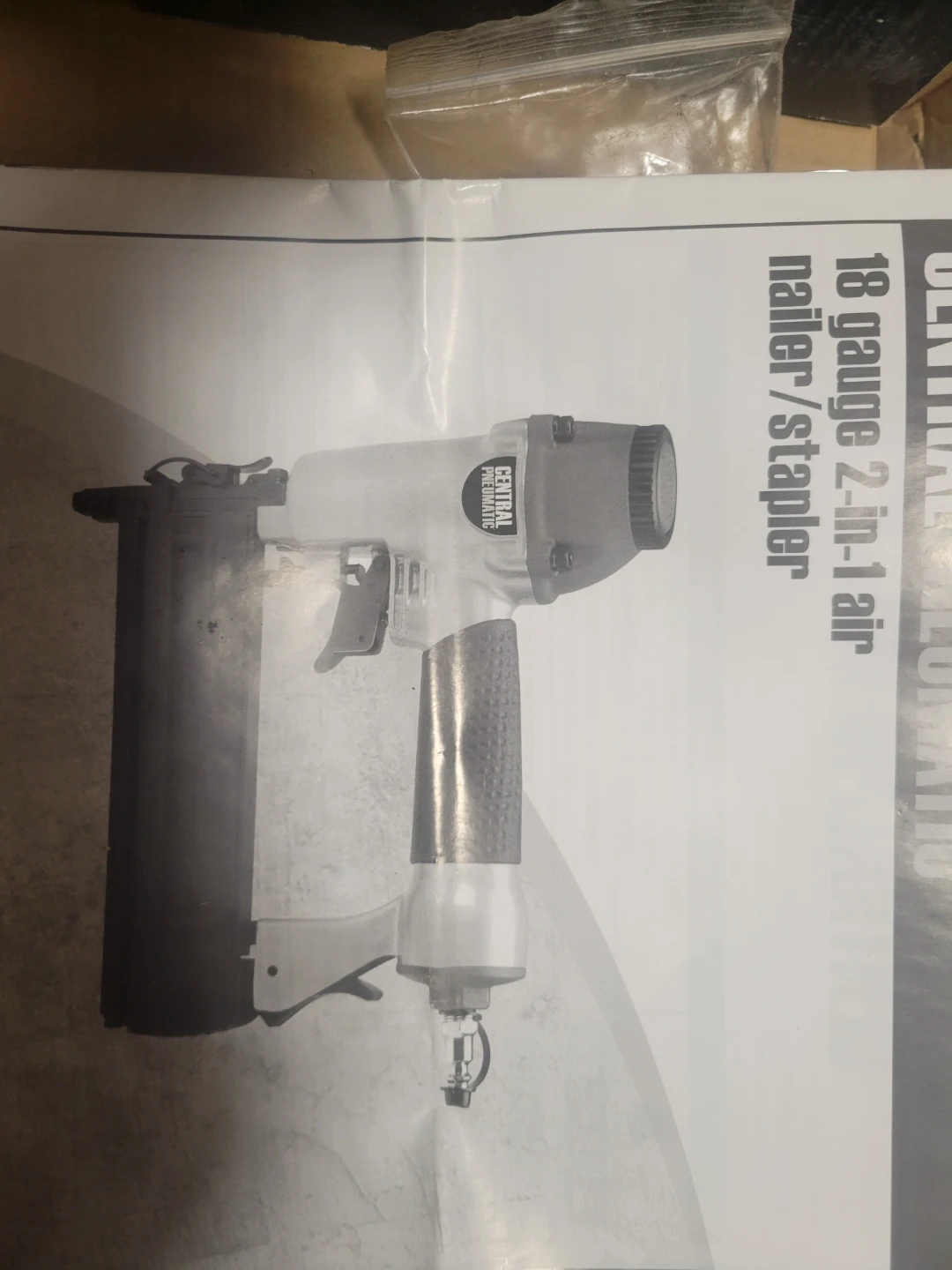 CENTRAL PNEUMATIC 18 Gauge 2-in-1 Air Nailer/Stapler - photo 5