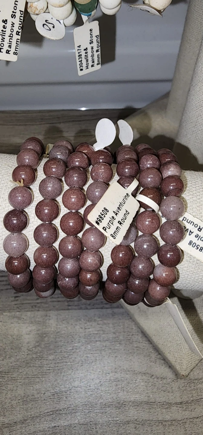 Assorted Gemstone Beaded Bracelets - 8mm Round