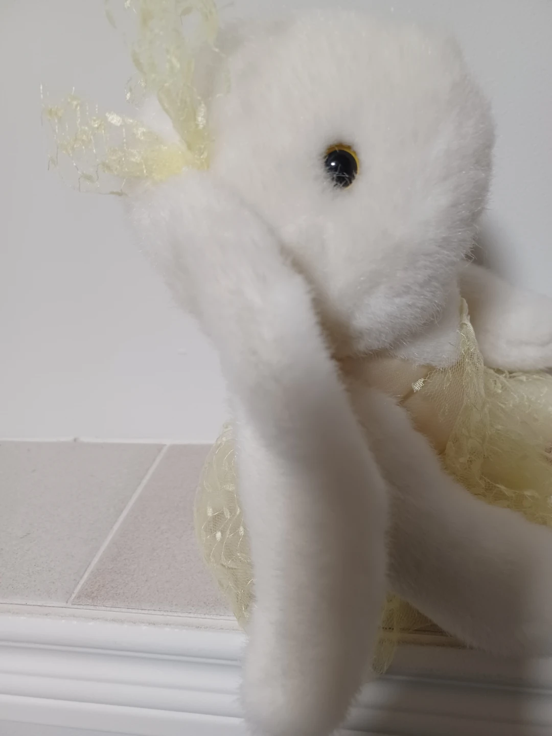 Plush White Bunny Rabbit Toy with Ballerina Outfit - photo 3