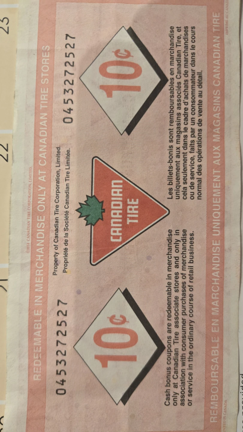 Canadian Tire 10 Cent Cash Bonus Bill - photo 2