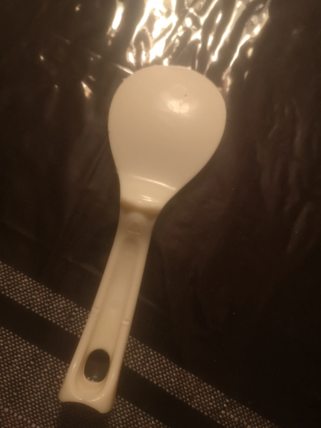 White Plastic Rice Spoon - photo 3