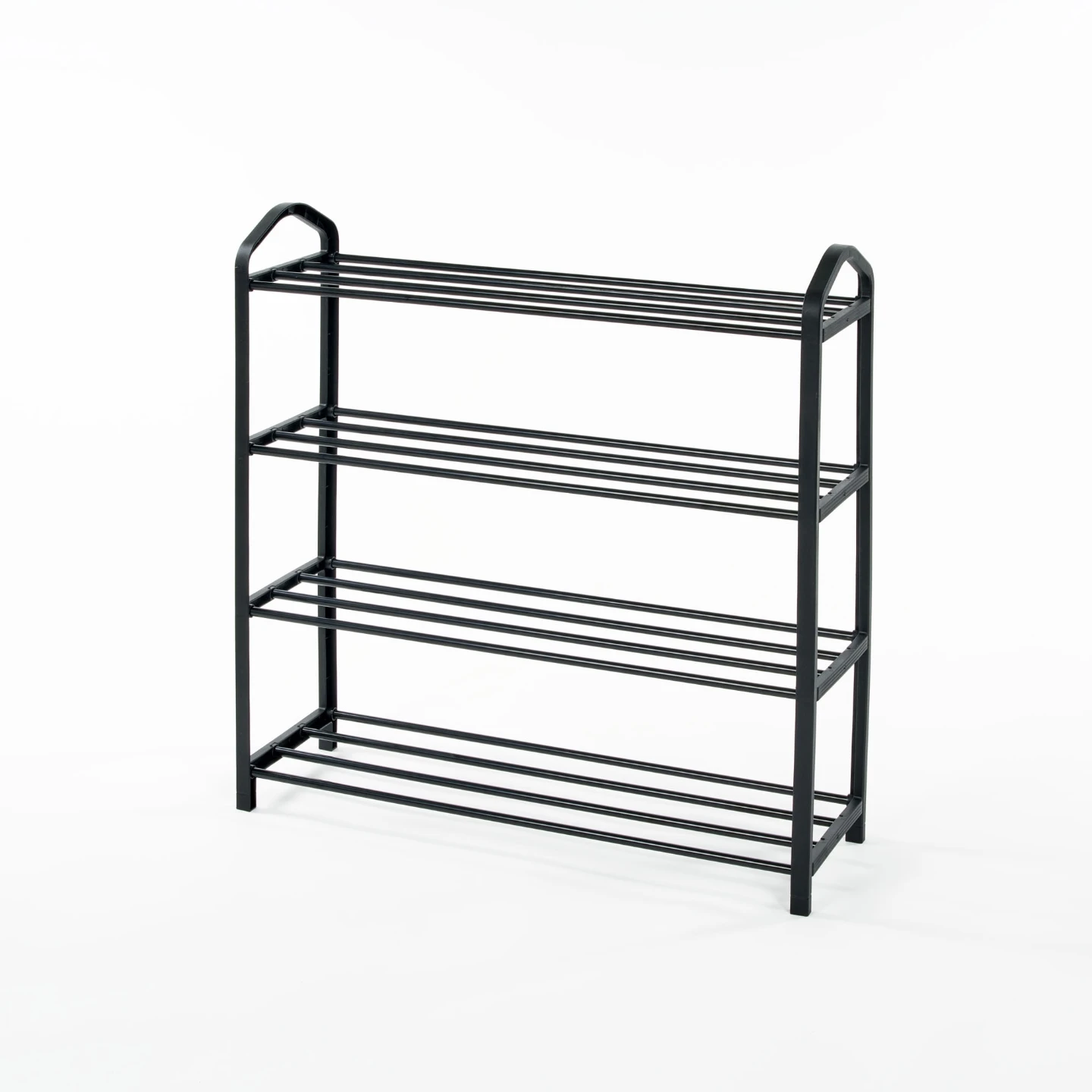 4-Tier Black Metal Shoe Rack Organizer - photo 3