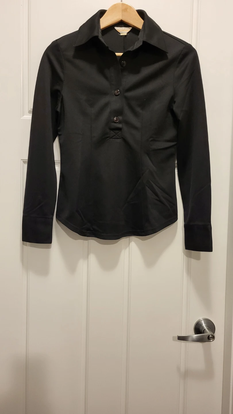 Black Long Sleeve Button-Up Shirt