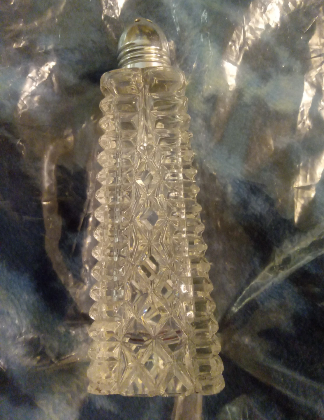 Crystal Glass Salt or Pepper Shaker