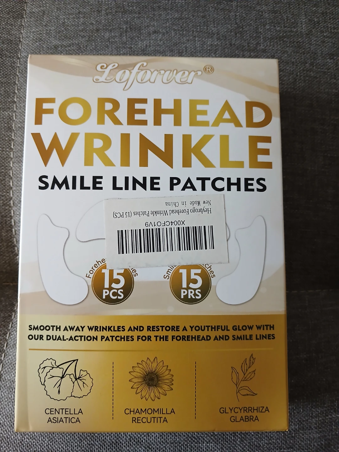 Loforver Anti-Wrinkle Forehead & Smile Line Patches (15 PCS).