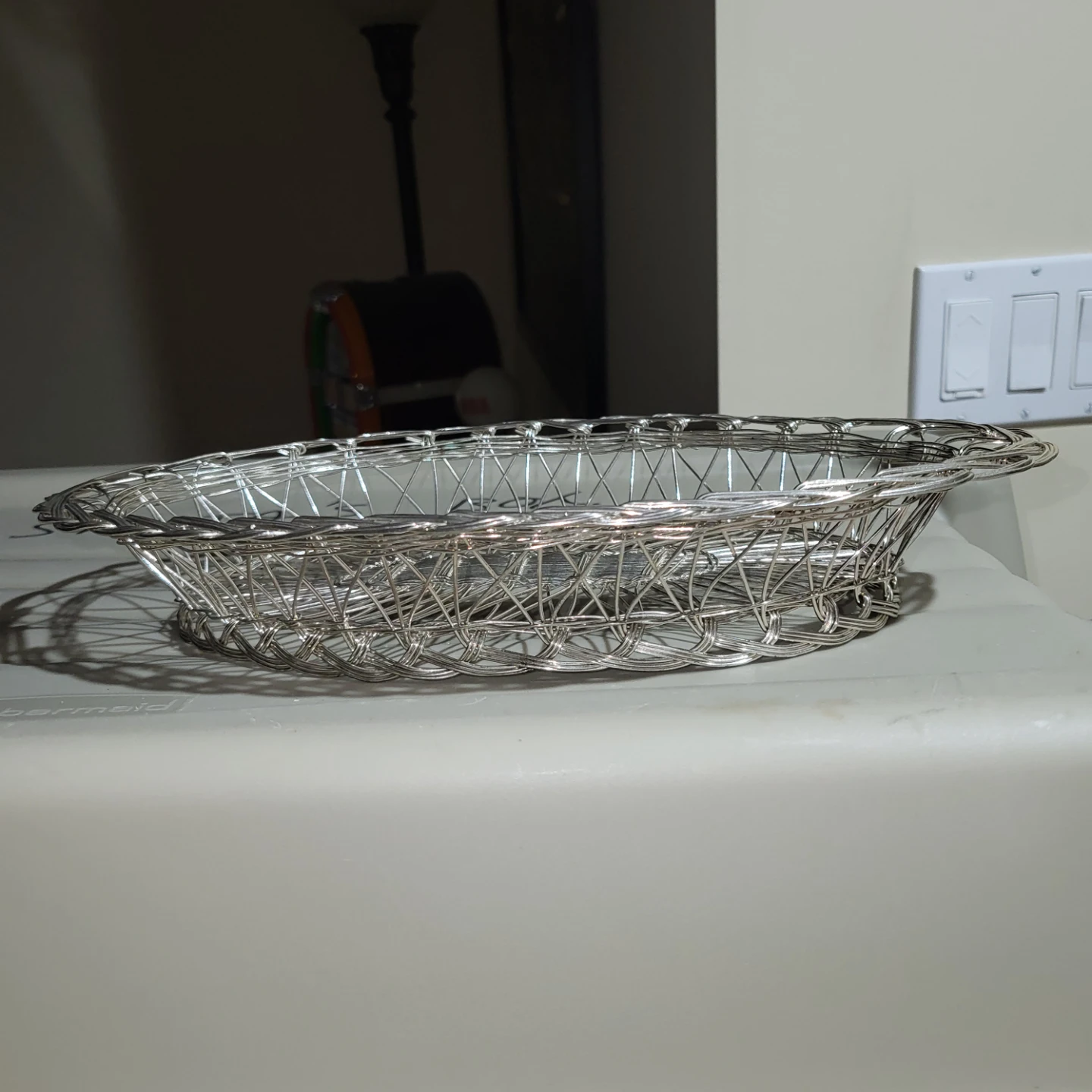 Silver Wire Oval Basket - photo 2