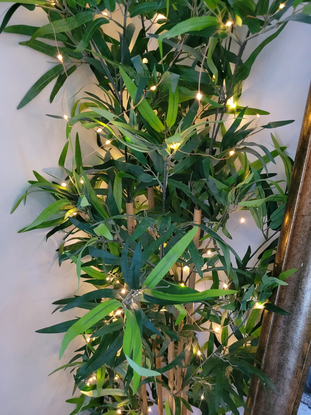 IKEA Artificial Bamboo Plant with copper fairy lights - photo 5
