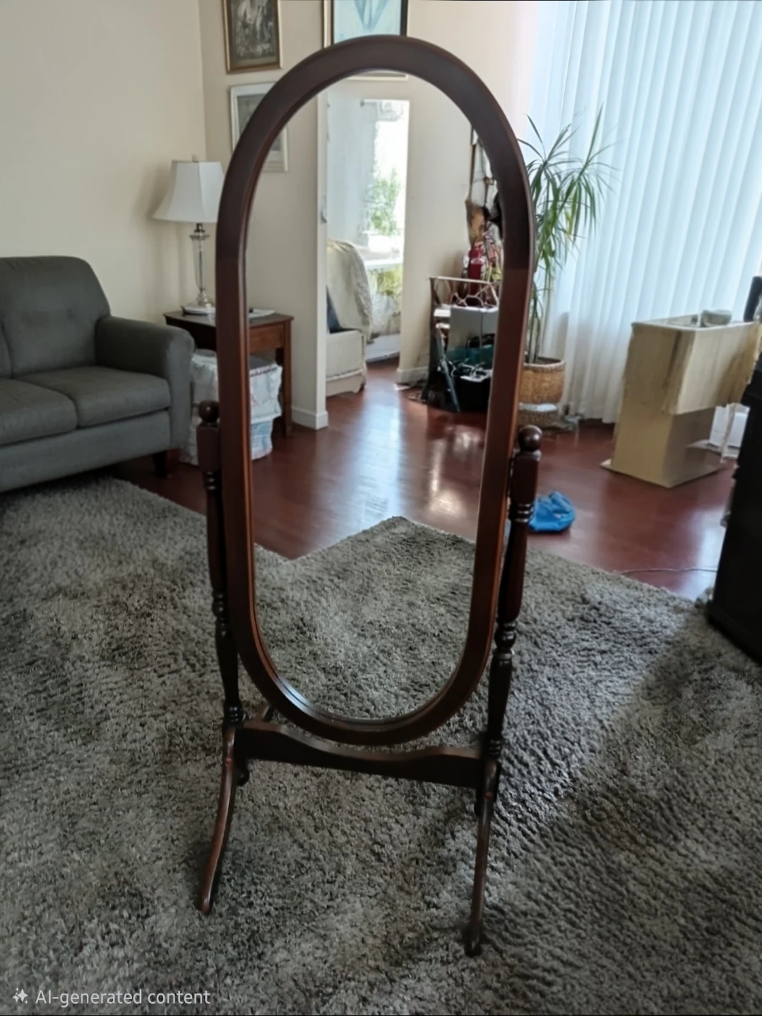 Oval Standing Mirror
