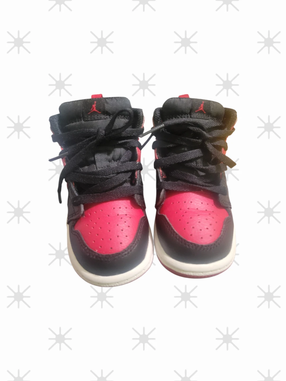 Nike Air Jordan 1 Mid Toddler "Bred" Black Gym Red  Size 7C - photo 2