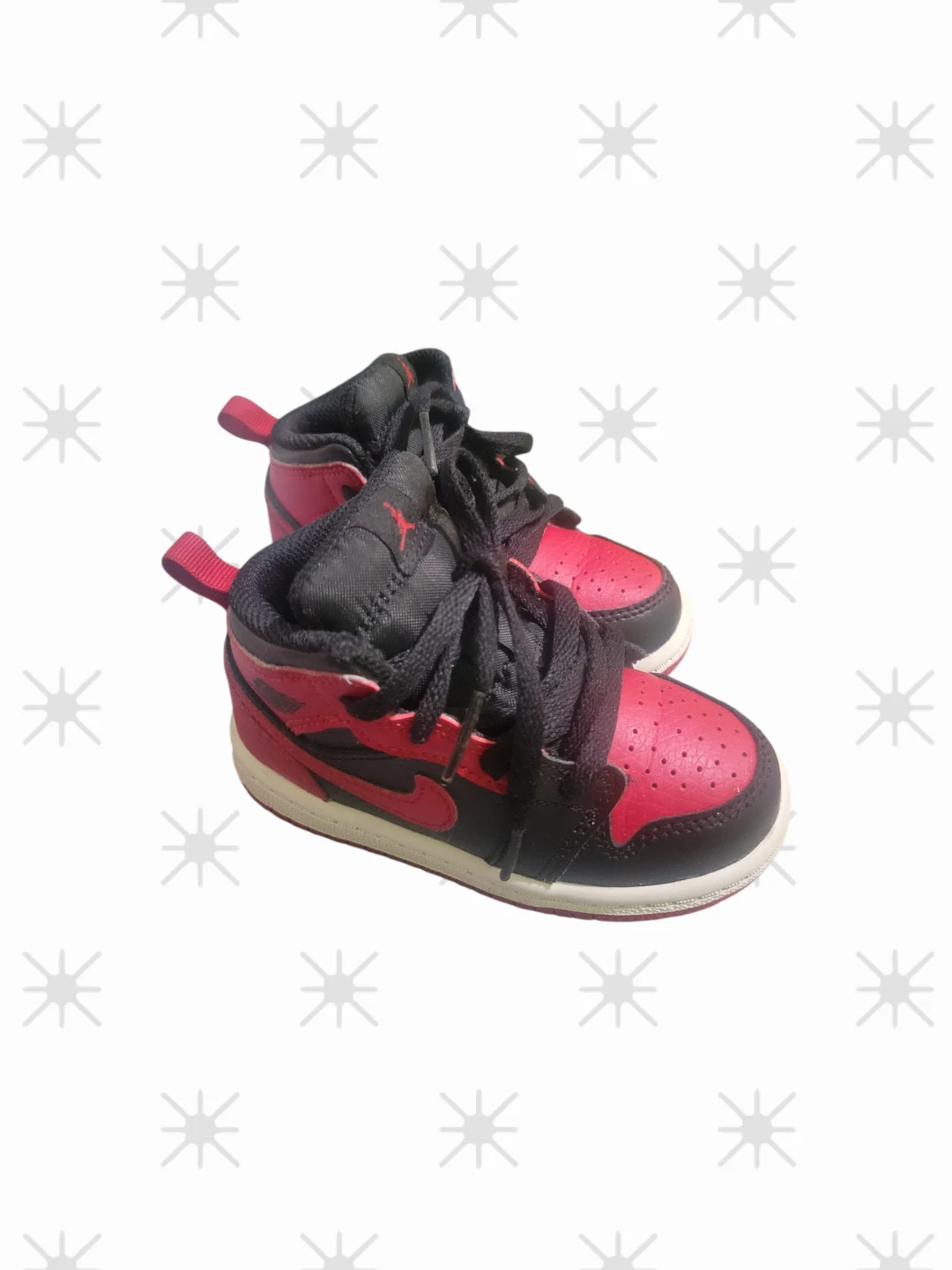 Nike Air Jordan 1 Mid Toddler "Bred" Black Gym Red  Size 7C - photo 4