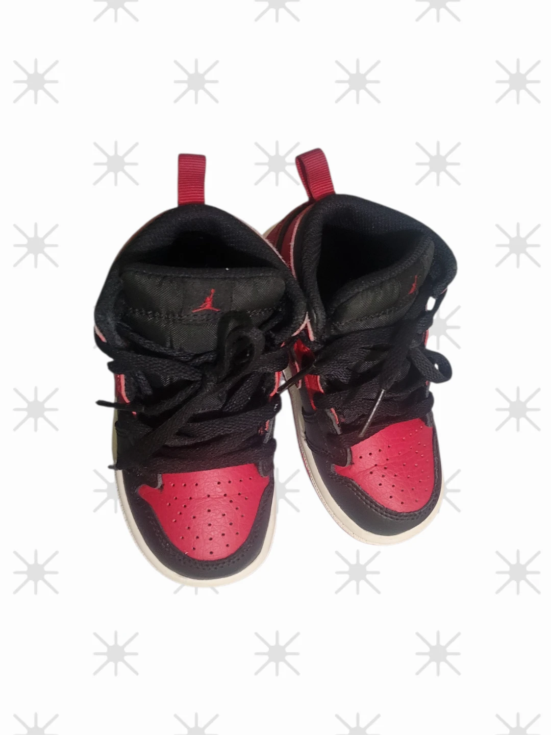 Nike Air Jordan 1 Mid Toddler "Bred" Black Gym Red  Size 7C - photo 5
