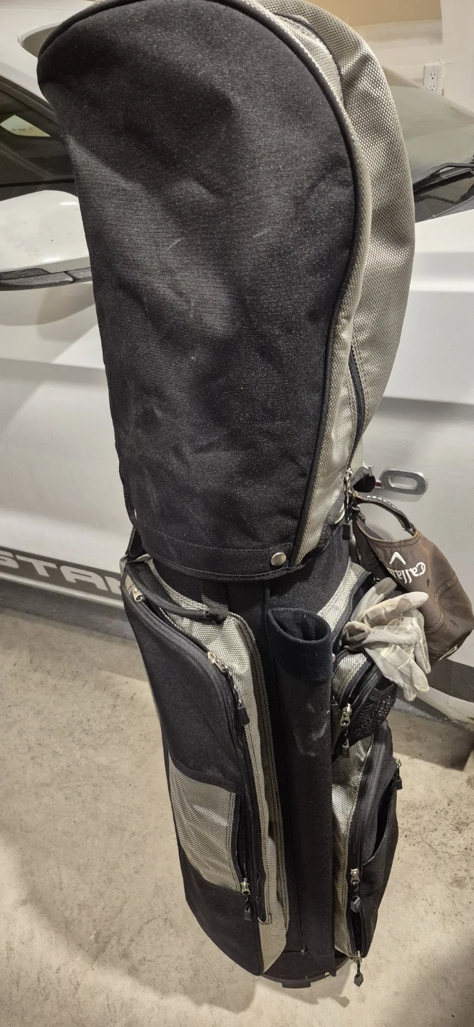 Black Golf Bag with Rain Cover & Putter - photo 5
