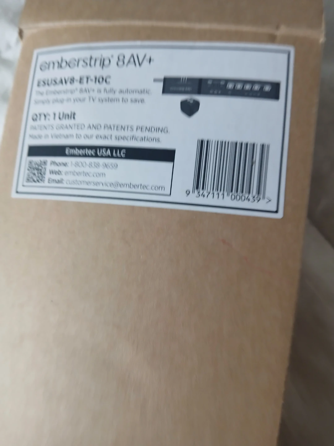 Embertec Emberstrip 8AV+ Surge Protector - photo 2