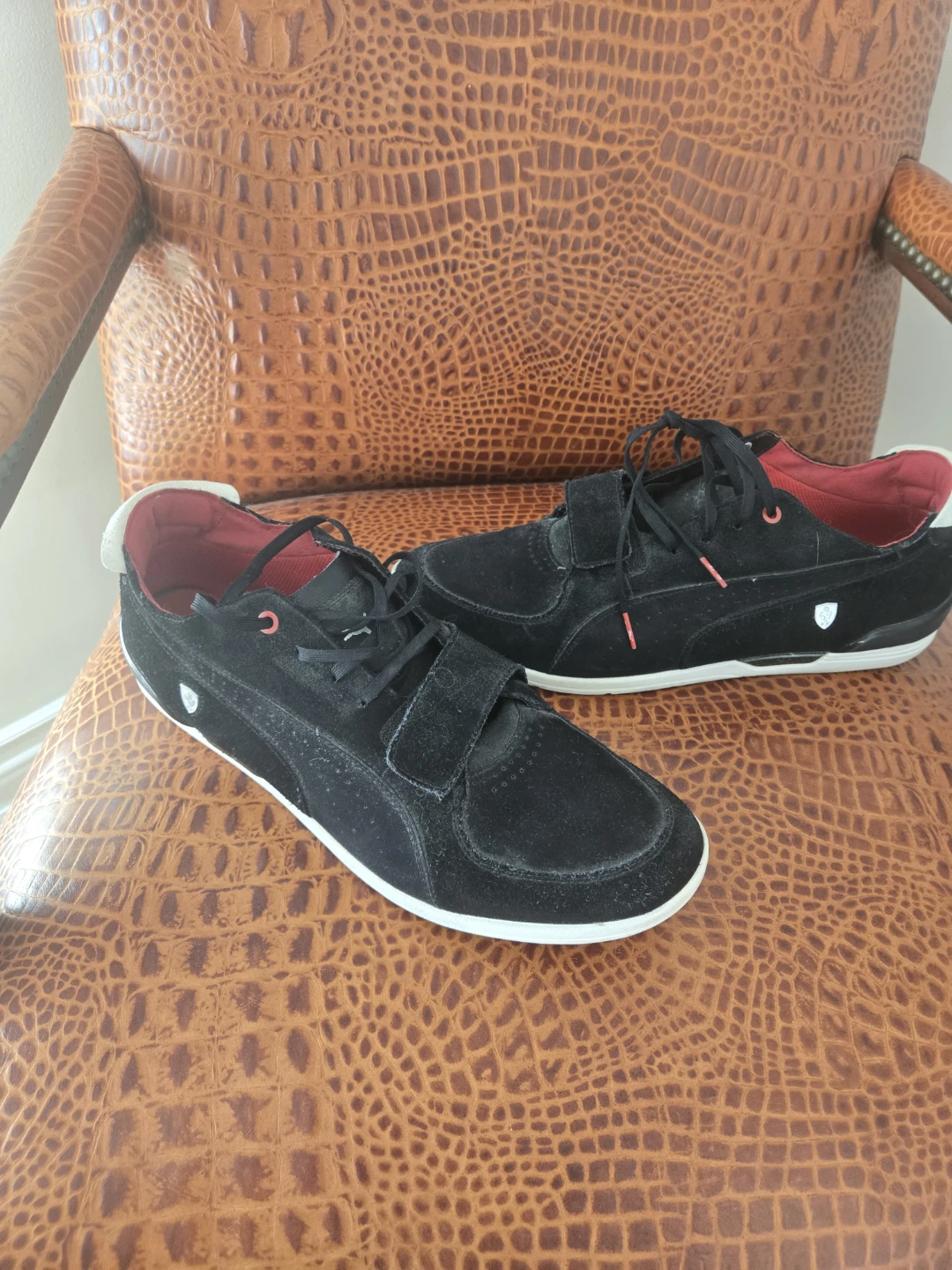 Puma Ferrari Black Suede Sneakers Size 14, Fit like a 13