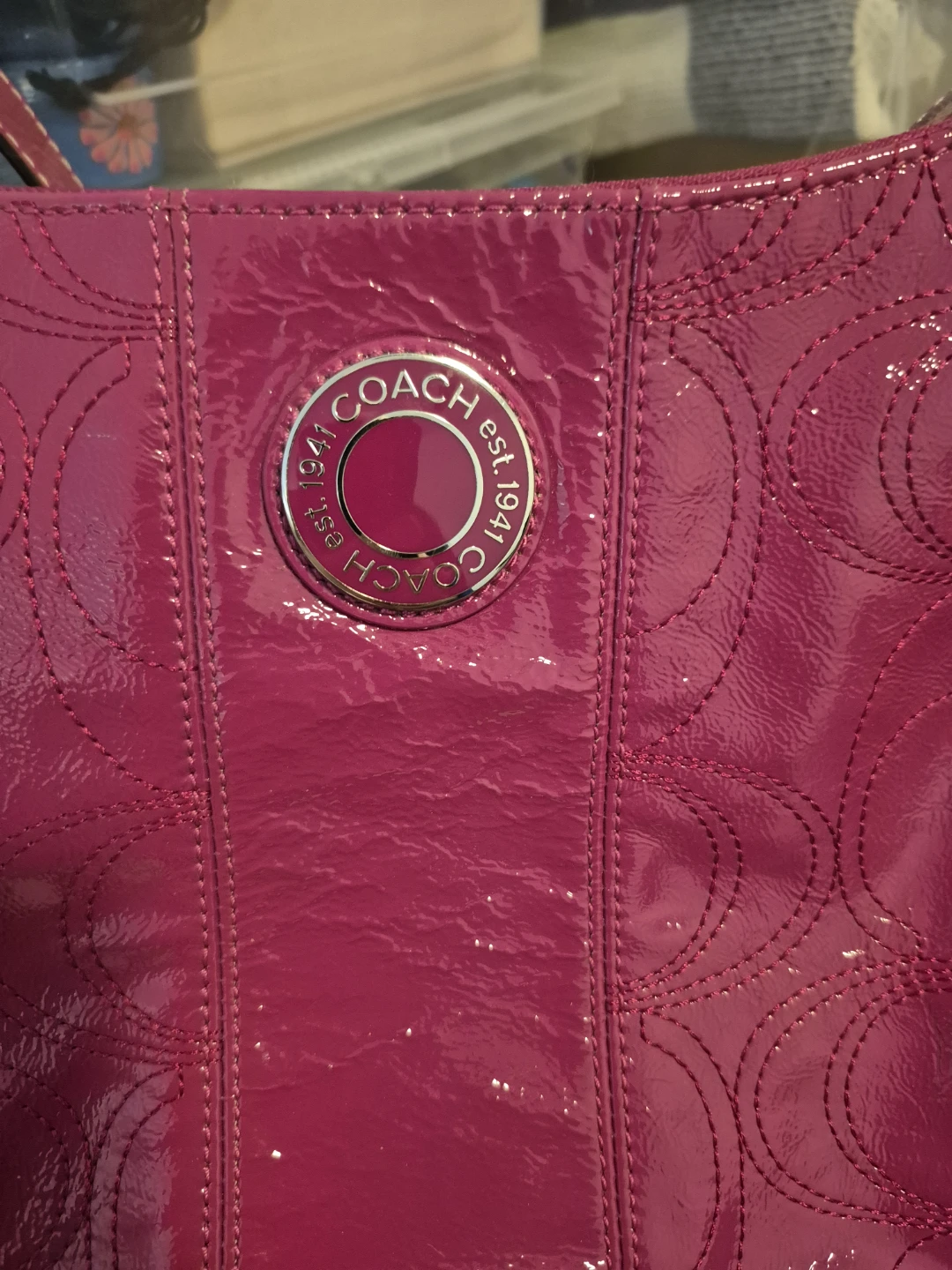 Ladies patent leather purse