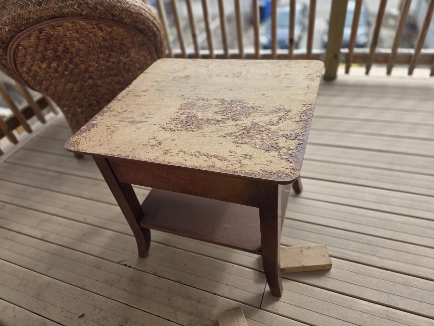 Wooden side table - photo 2
