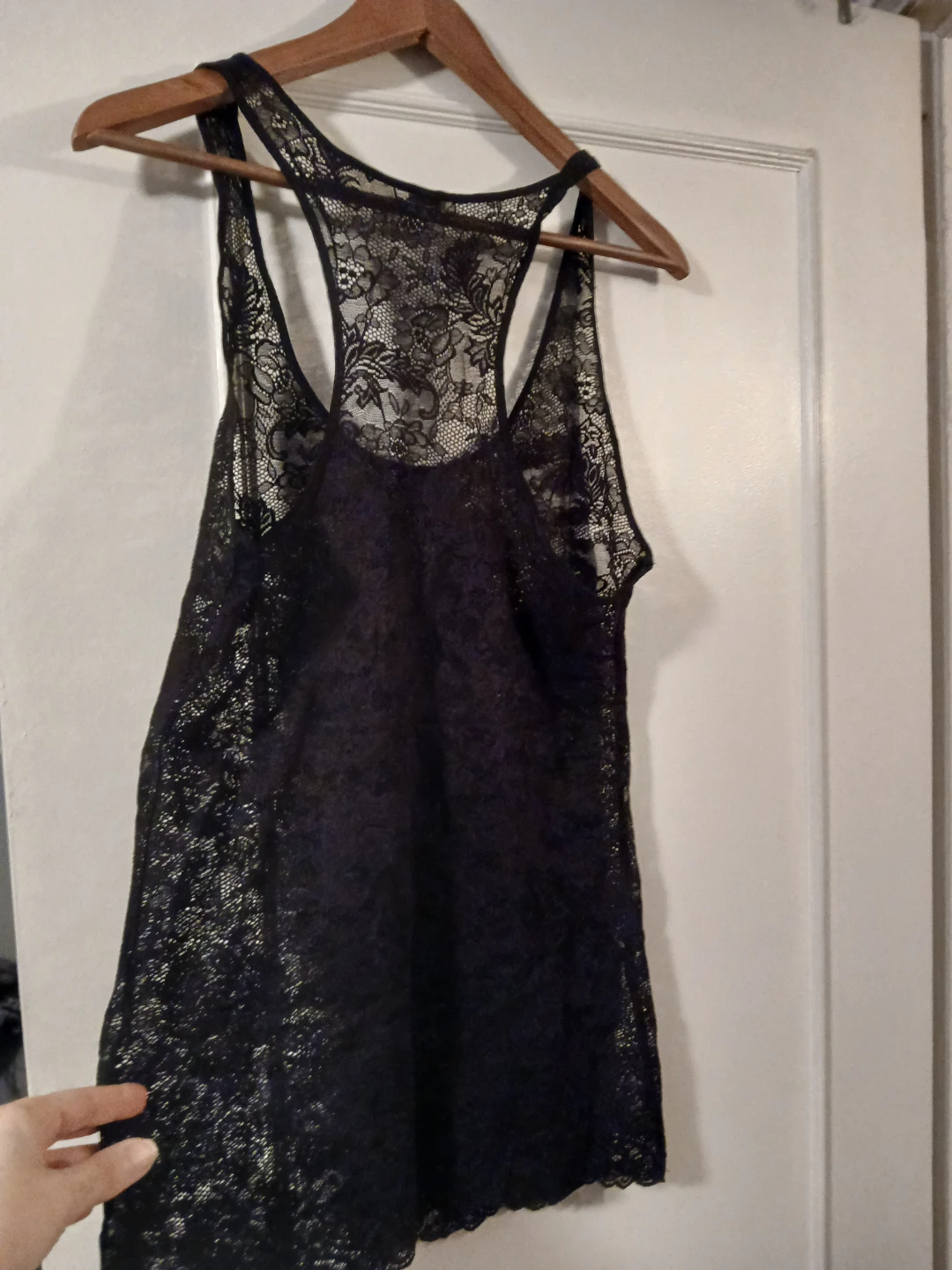 Wilfred Black Lace Tank Top - Large