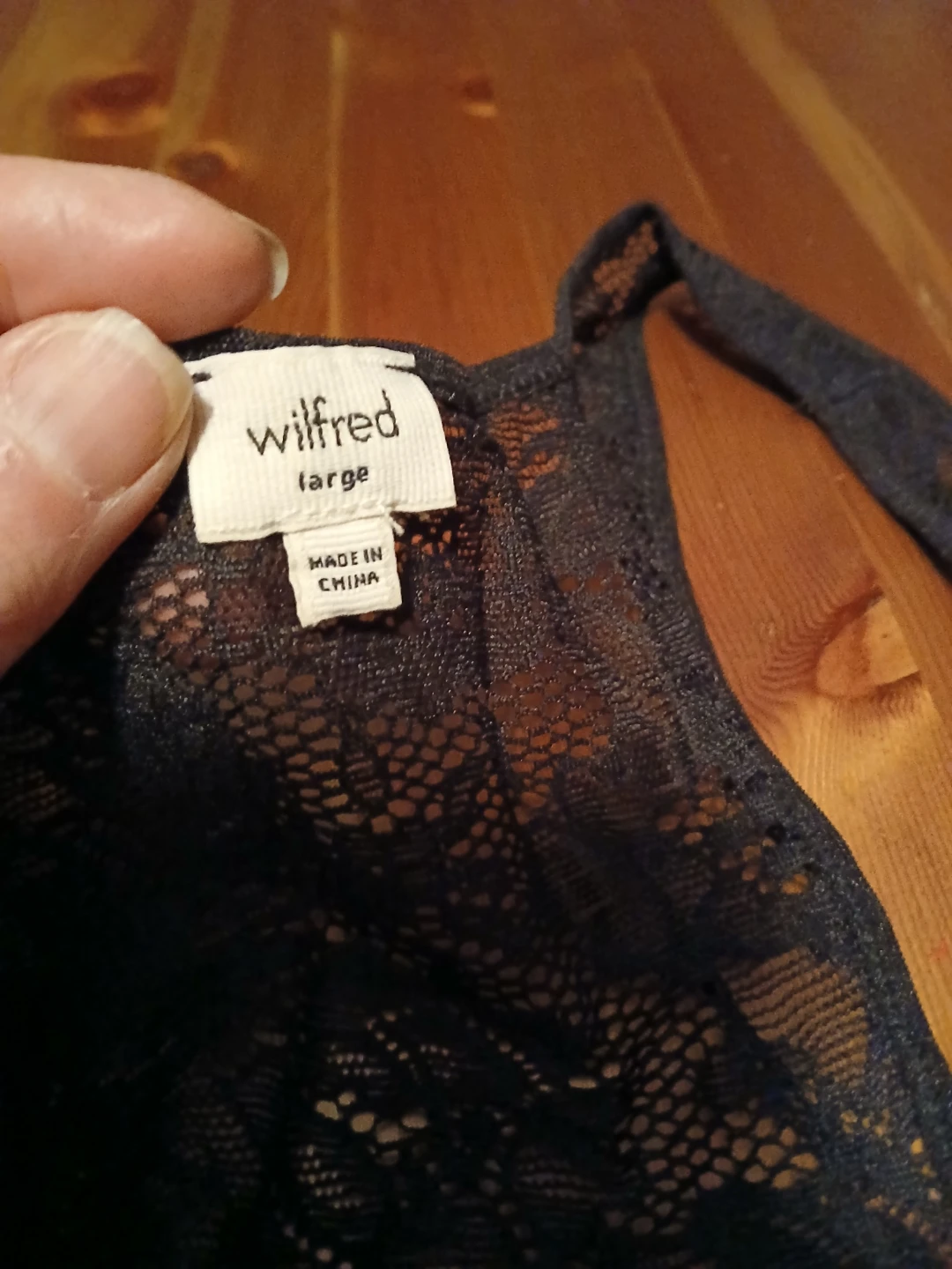 Wilfred Black Lace Tank Top - Large - photo 4