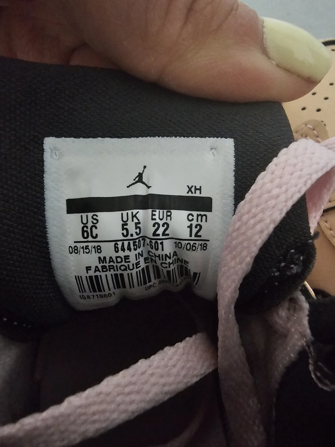 Jordan 1 Toddler Shoes Size 6C Pink/Tan - photo 2