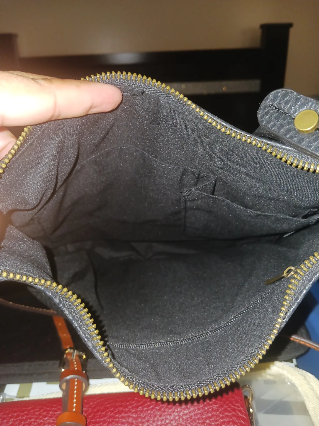 Black Faux Leather Crossbody Bag - photo 4
