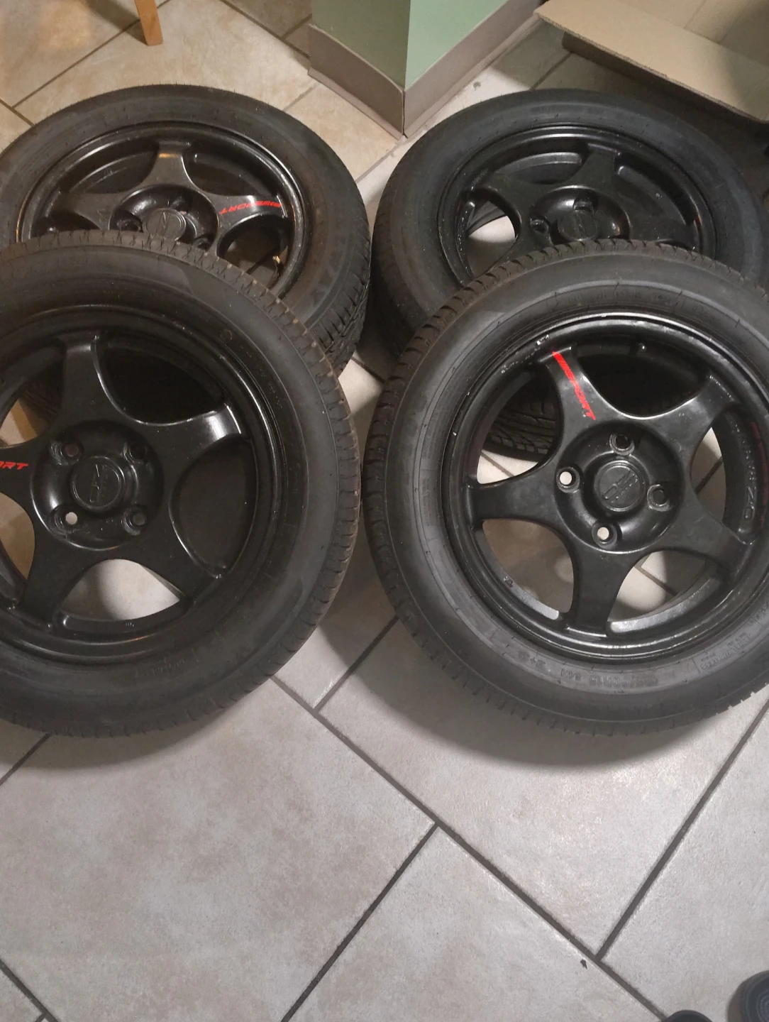 Sport 4x 16 inch Black Alloy Wheels with Tires - photo 2