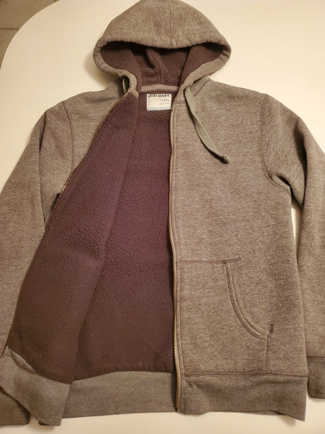 🥕 Old Navy Sherpa Lined Zip-Up Hoodie - Size S/P - photo 2