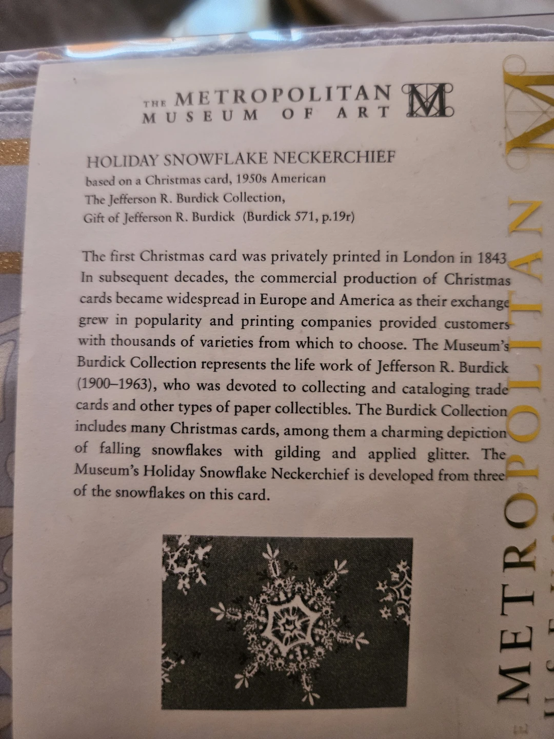 The Metropolitan Museum of Art Holiday Snowflake Neckerchief - photo 2