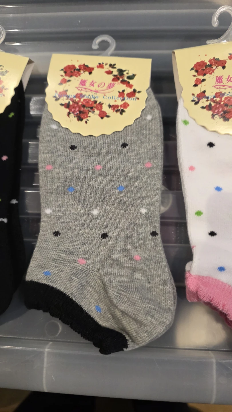 Womens Ankle Socks with Polka Dots - Size 23-25cm - photo 3