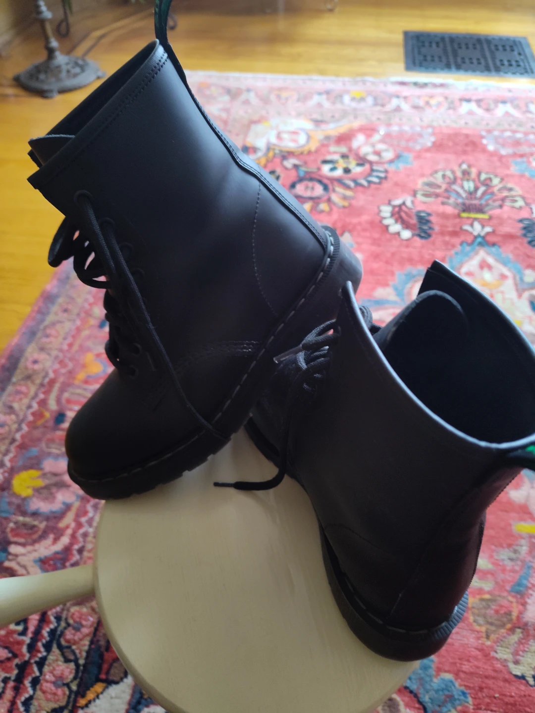 Solovair Black Leather Lace-Up Boots Made in England - photo 5