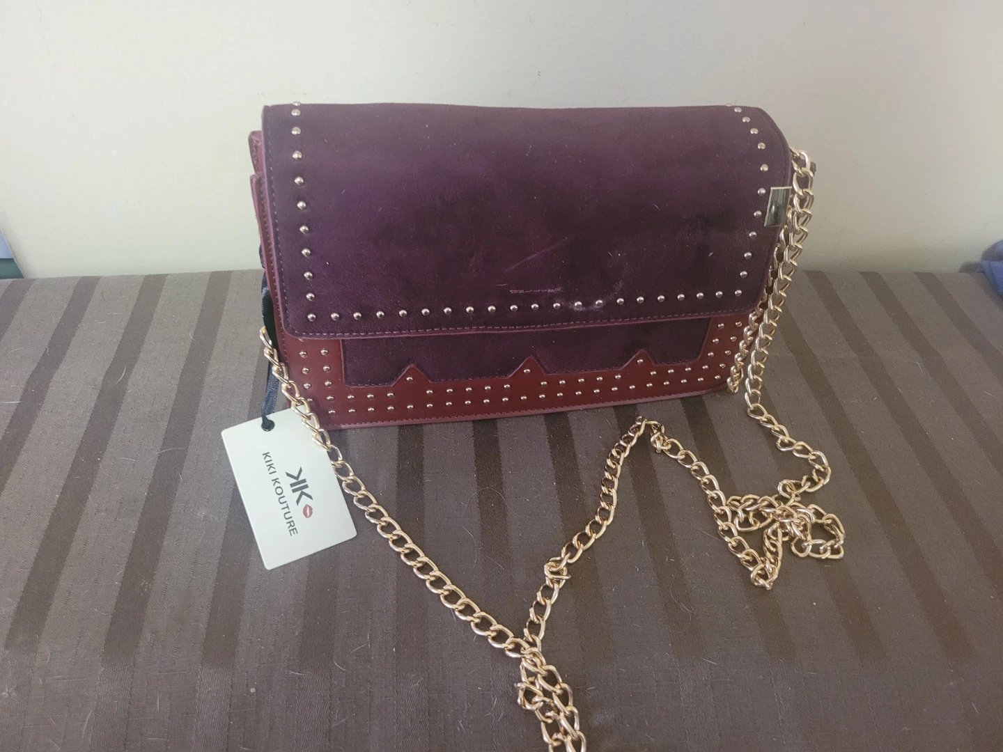 Kiki Kouture Studded Shoulder Bag