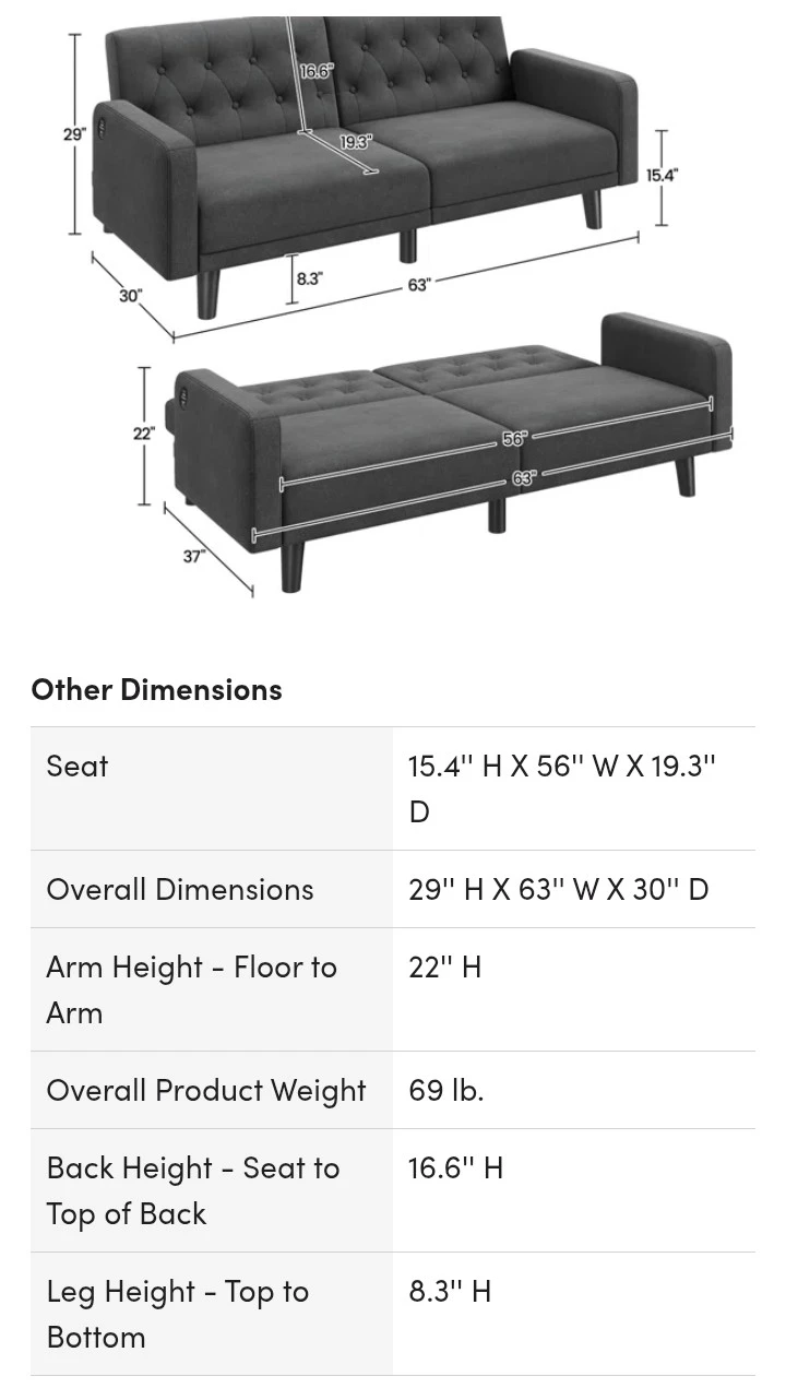 YMCLUB SOFA BED - New in Box - photo 4