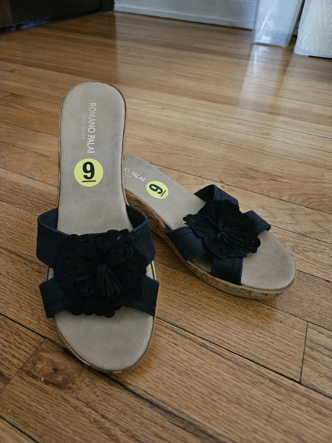 Romano Palai Women's Wedge Sandals Size 9 Black