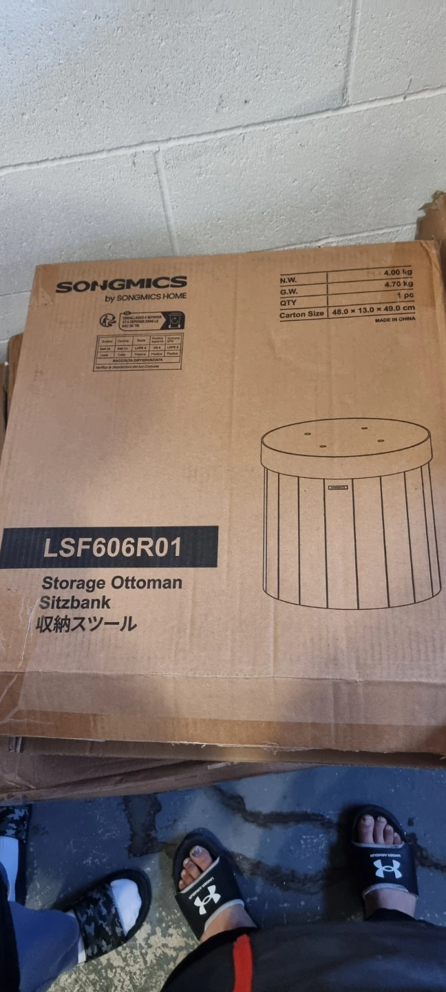 SONGMICS Storage Ottoman Sitzbank LSF606R01