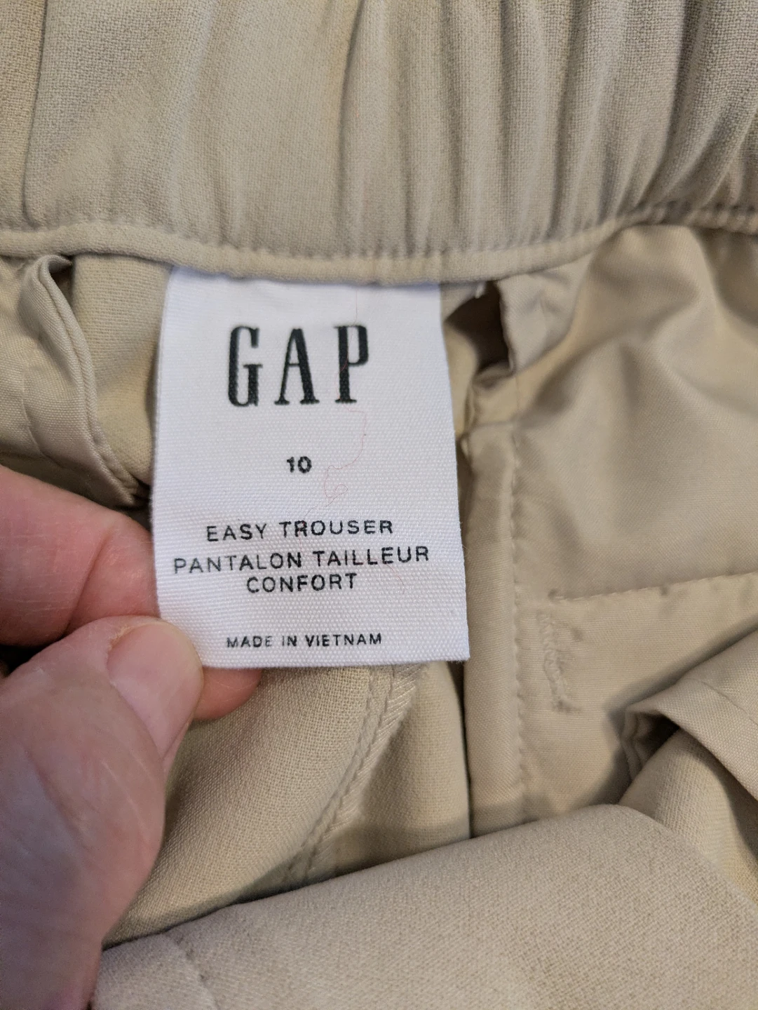 GAP Easy Trouser Pants - Size 10 - Tan - photo 2