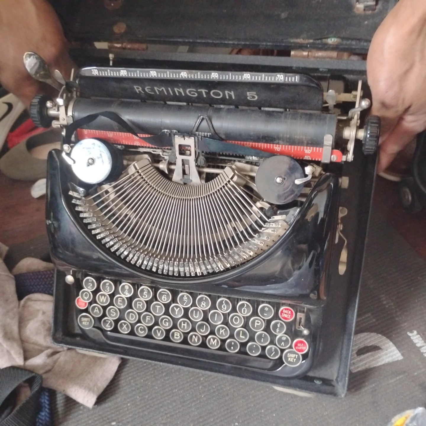 Remington No. 5 Typewriter with Case - photo 2