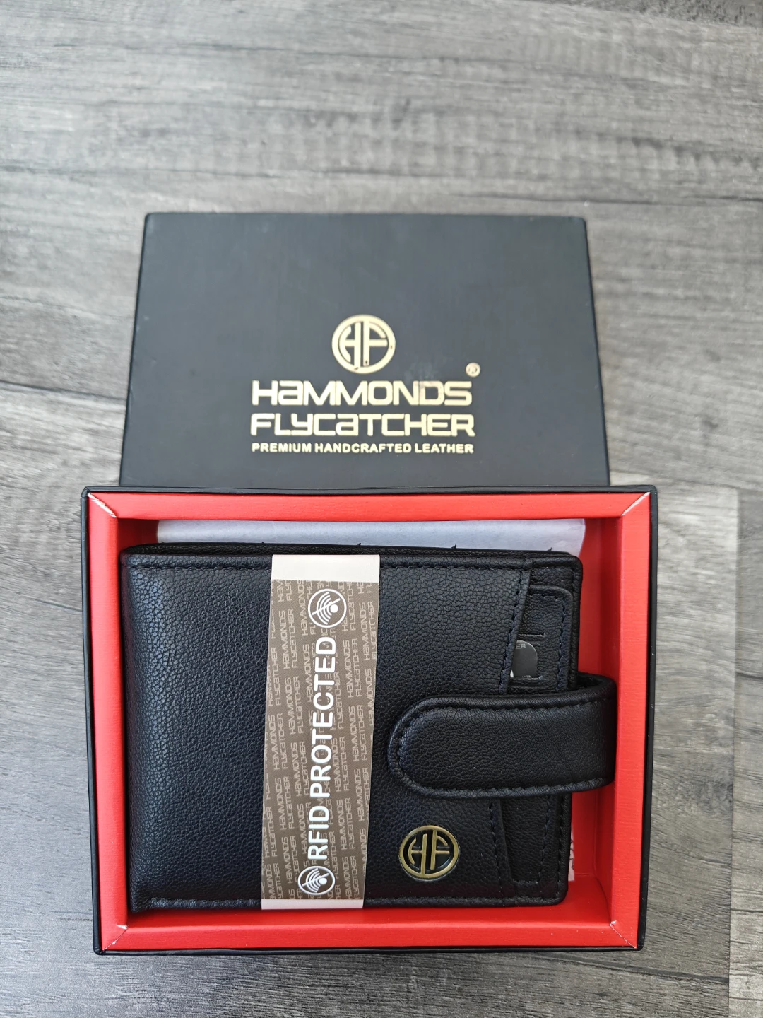 Hammonds Flycatcher Black Leather Bifold Wallet